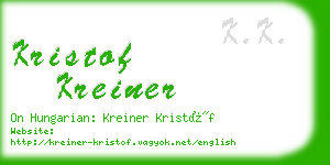 kristof kreiner business card